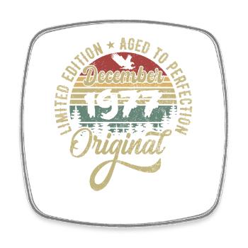 December 1977 - Legend since December 1977 - Square fridge magnet - white - Front