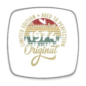 December 1974 - Legend since December 1974 - Square fridge magnet - white - Front