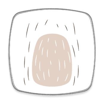 Sloth Belly Lazy DIY Easy Costume Funny Gift - Square fridge magnet - white - Front