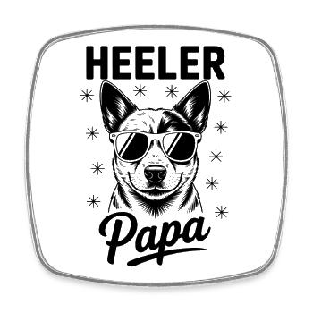 Chien de bétail australien Drôle Heeler Cadeau - Magnet carré - blanc - Devant