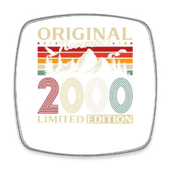 25ème Anniversaire Original Novembre Millésime 2000 - Magnet carré - blanc - Devant