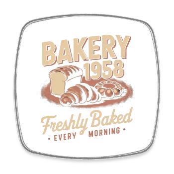 Vintage Bakery Advertising - Square fridge magnet - white - Front