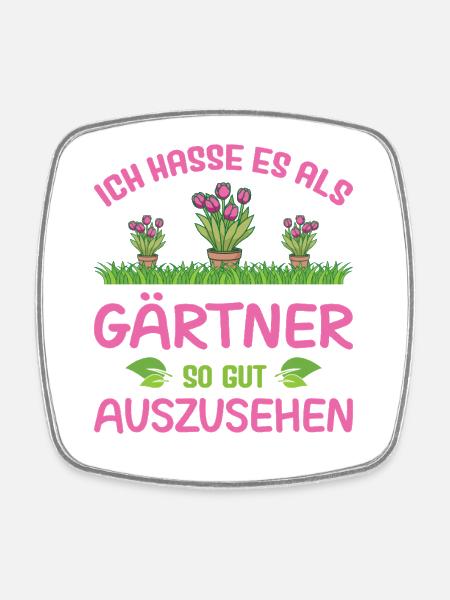 Jardinier Jardinage Jardinage Jardinage Jardinage - Magnet carré - blanc