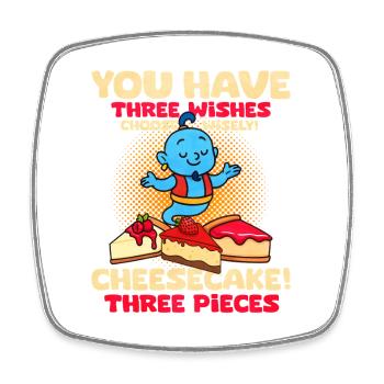 Cheesecake - Square fridge magnet - white - Front