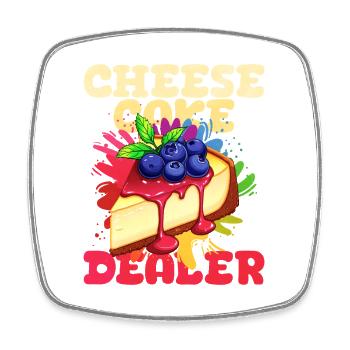 Cake - Square fridge magnet - white - Front