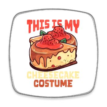 Cake - Square fridge magnet - white - Front