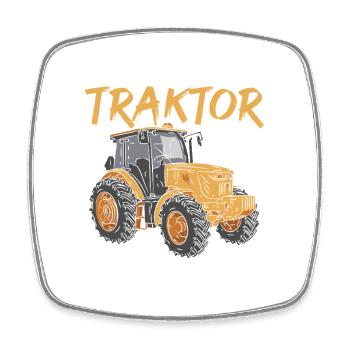 Landwirt Bauernhof Farmer Bauer Traktor - Viereckiger Kühlschrankmagnet - Weiß - Vorne