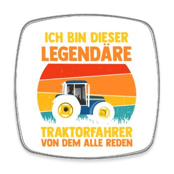 Farmer Farm Farmer Farmer Tractor - Square fridge magnet - white - Front