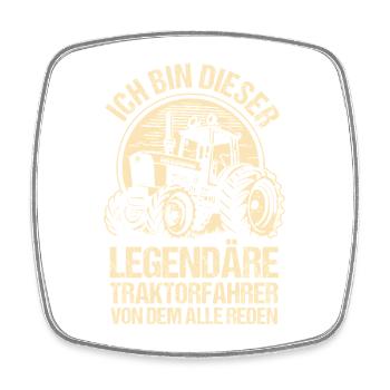 Landwirt Bauernhof Farmer Bauer Traktor - Viereckiger Kühlschrankmagnet - Weiß - Vorne