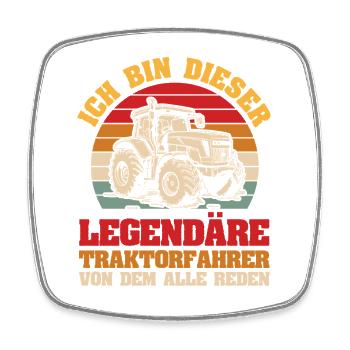 Landwirt Bauernhof Farmer Bauer Traktor - Viereckiger Kühlschrankmagnet - Weiß - Vorne