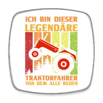 Landwirt Bauernhof Farmer Bauer Traktor - Viereckiger Kühlschrankmagnet - Weiß - Vorne