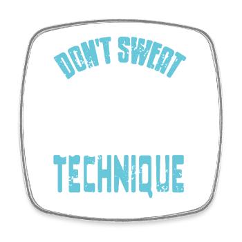 Don't Sweat The Technique DJ Mix Mastery - Square fridge magnet - white - Front