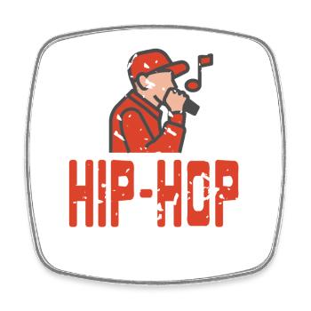 Urban Flow Expression Microphone Freestyle - Viereckiger Kühlschrankmagnet - Weiß - Vorne