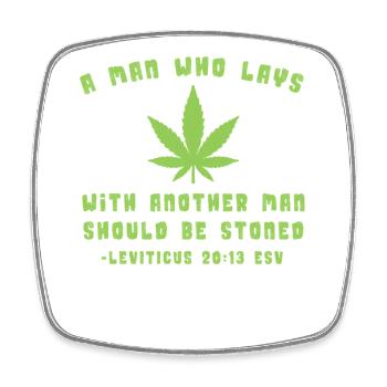 Green freedom and diversity - Square fridge magnet - white - Front