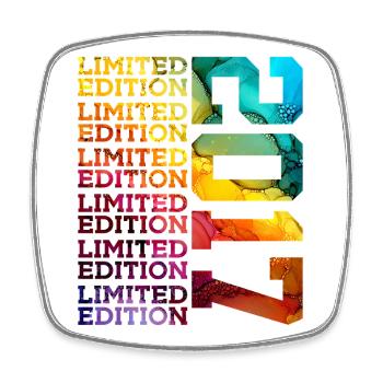 ÉDITION LIMITÉE 2017 9 ANS 9E ANNIVERSAIRE - Magnet carré - blanc - Devant