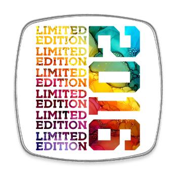 LIMITED EDITION 2016 10 JAHRE 10. GEBURTSTAG - Viereckiger Kühlschrankmagnet - Weiß - Vorne