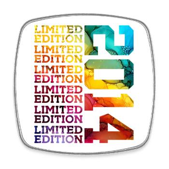 ÉDITION LIMITÉE 2014 12 ANS 12E ANNIVERSAIRE - Magnet carré - blanc - Devant