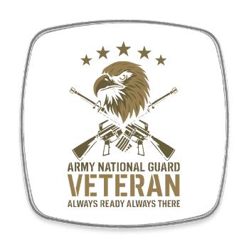 Veteran Der Armee National Guard Veteran Im - Viereckiger Kühlschrankmagnet - Weiß - Vorne