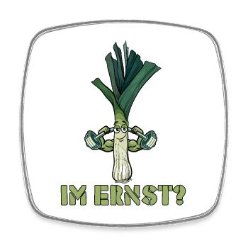 Weightlifters SERIOUSLY??? Gym Fun - Square fridge magnet - white - Front