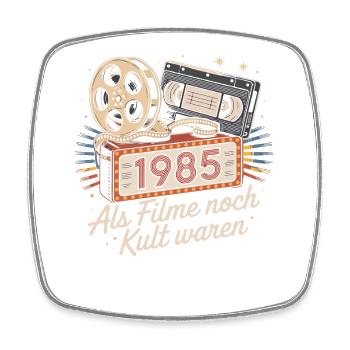 1985 film culte nostalgie chemise - Magnet carré - blanc - Devant