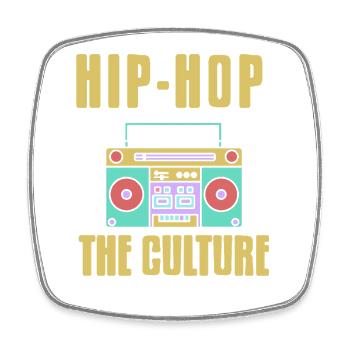 Beat Rhythm The Culture Retro Boombox Pride - Viereckiger Kühlschrankmagnet - Weiß - Vorne