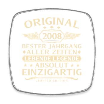 Millésime 2008 Born Living Legend Anniversaire - Magnet carré - blanc - Devant