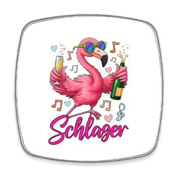 Official Schlager Party Crew - Viereckiger Kühlschrankmagnet - Weiß - Vorne