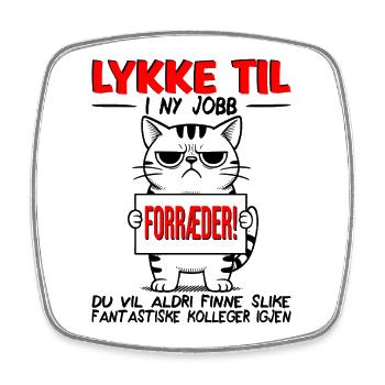 Changement d'emploi : Bonne chance pour votre nouveau travail ! Cadeau d'adieu - Magnet carré - blanc - Devant