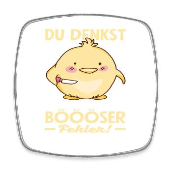 Bad mistake little chicks - Square fridge magnet - white - Front