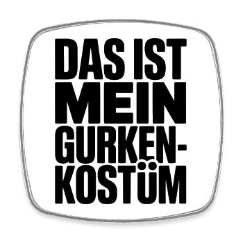 Gurke Das Ist Mein Gurken Kostüm Fasching Karneval - Viereckiger Kühlschrankmagnet - Weiß - Vorne