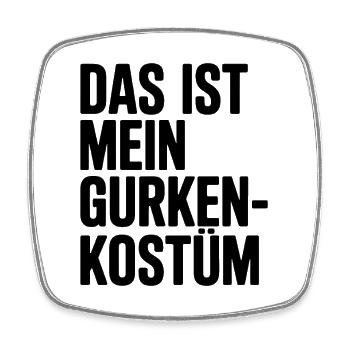 Gurke Das Ist Mein Gurken Kostüm Fasching Karneval - Viereckiger Kühlschrankmagnet - Weiß - Vorne