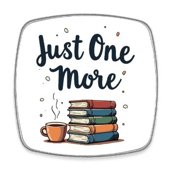 Juste un livre de lecture de plus Café - Magnet carré - blanc - Devant