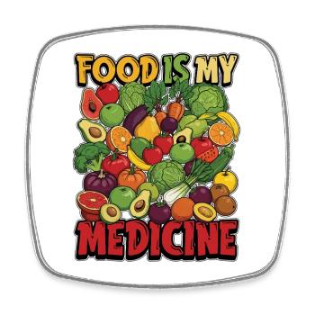 Nutritionist Food Is My Medicine Nutritional Coach - Square fridge magnet - white - Front