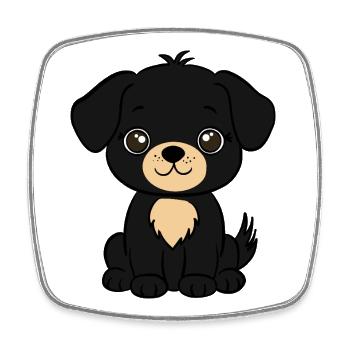 Dog - Square fridge magnet - white - Front