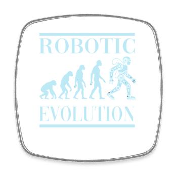 Robot Évolution Progrès Avenir Humain - Magnet carré - blanc - Devant