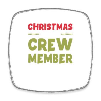 Weihnachten Crew Christmas - Viereckiger Kühlschrankmagnet - Weiß - Vorne