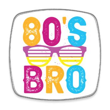 80s Birthday 80s Fancy Dress Party - Square fridge magnet - white - Front
