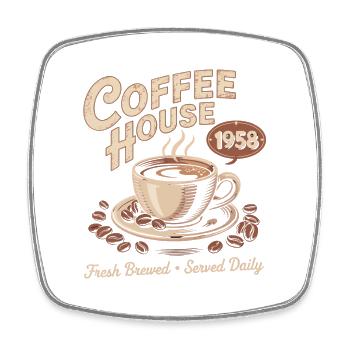 Vintage Coffee Advertising - Square fridge magnet - white - Front