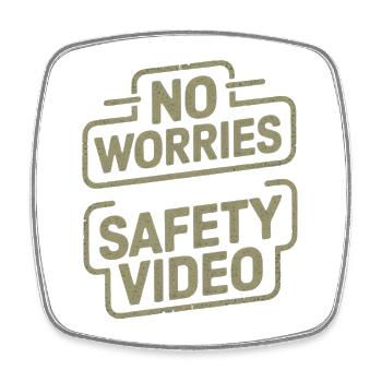No Worries Safety Video Meme - Square fridge magnet - white - Front