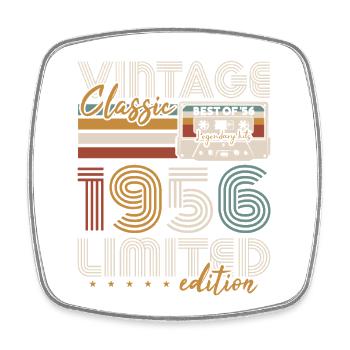 Millésime 1956 Born Cadeau d’anniversaire - Magnet carré - blanc - Devant
