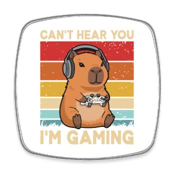 Gaming Capybara Gamer Gamer Video Games Gaming - Square fridge magnet - white - Front