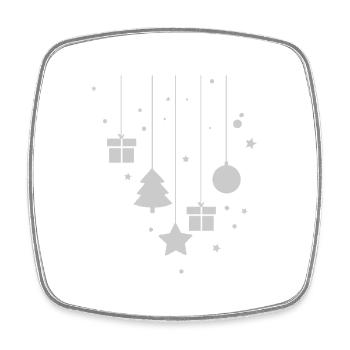 Christmas Tree Decorations Merry Christmas Christmas Tree - Square fridge magnet - white - Front
