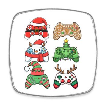 Gaming Controller Christmas Gamer Video Games  - Square fridge magnet - white - Front