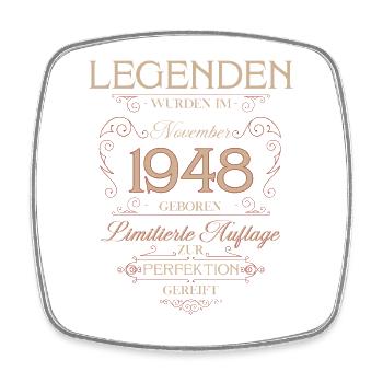 77th Birthday Legend November Vintage 1948 - Square fridge magnet - white - Front