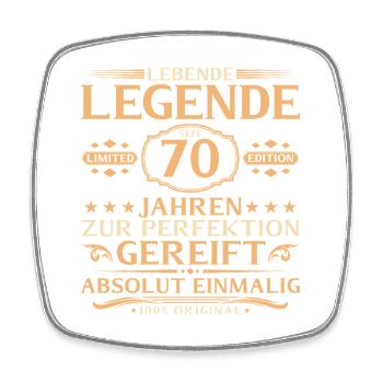 70e anniversaire - Légende vivante depuis 70 ans - Magnet carré - blanc - Devant