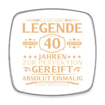 40th Birthday - Living Legend for 40 Years - Square fridge magnet - white - Front
