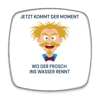 Jetzt kommt der Moment, der Moment der Erkenntnis. - Viereckiger Kühlschrankmagnet - Weiß - Vorne