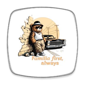 Familia First Always Bears Streetstyle - Square fridge magnet - white - Front