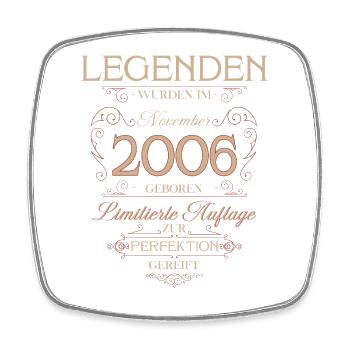 20ème Anniversaire Légende Novembre Millésime 2006 - Magnet carré - blanc - Devant