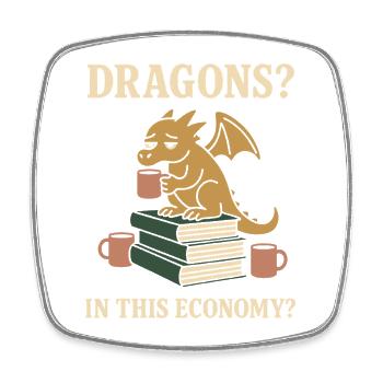 Booktok Fantasy Bookish Humor Gift for - Square fridge magnet - white - Front